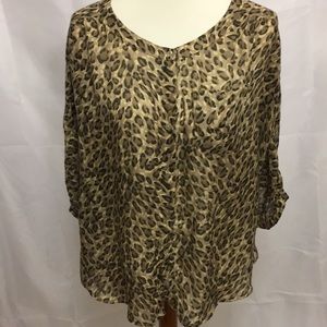 Loft Leopard Blouse